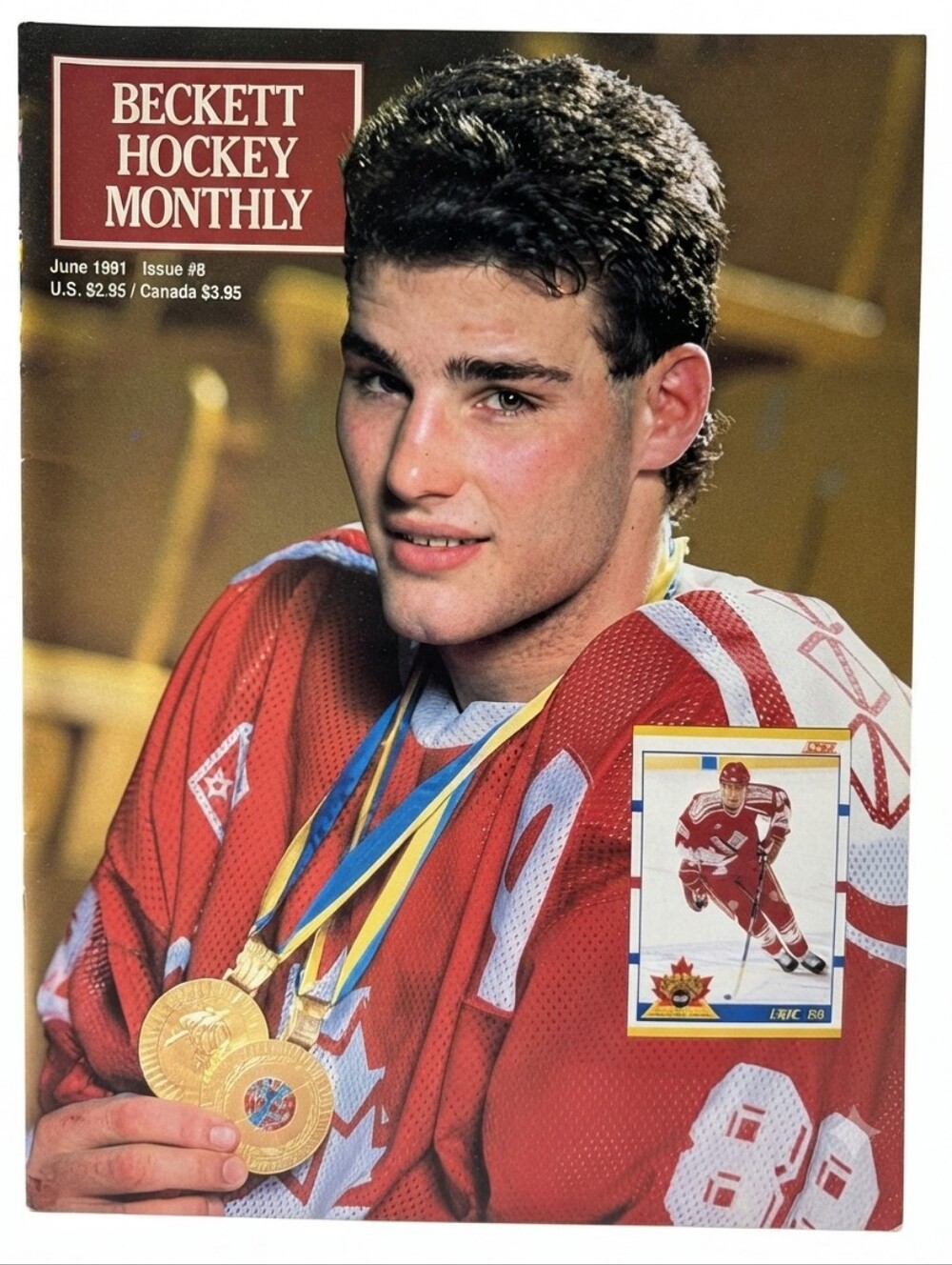 June 1991 Eric Lindros Team Canada Beckett Hockey Monthly Magazine
